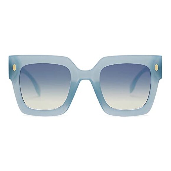 Vintage Oversized Square Sunglasses Retro Chic UV400  display picture 1